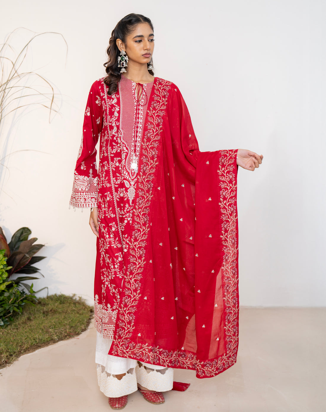 Gulnaar Lawn Kurta Set