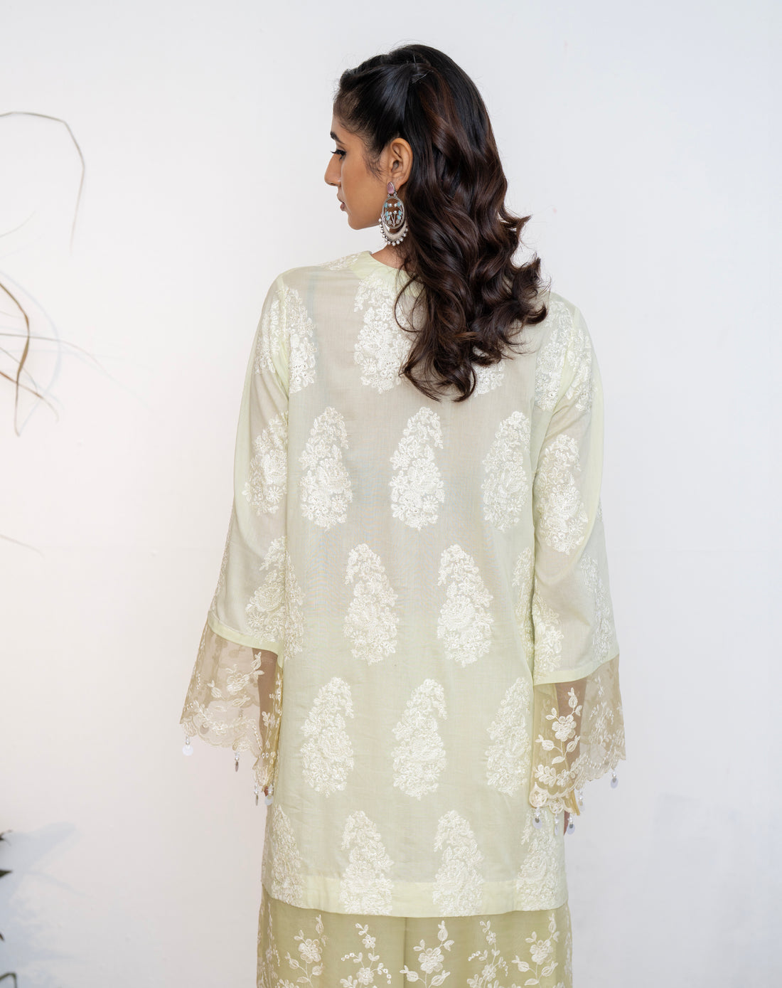 Shehnaaz Ivory Lemon Lawn Set