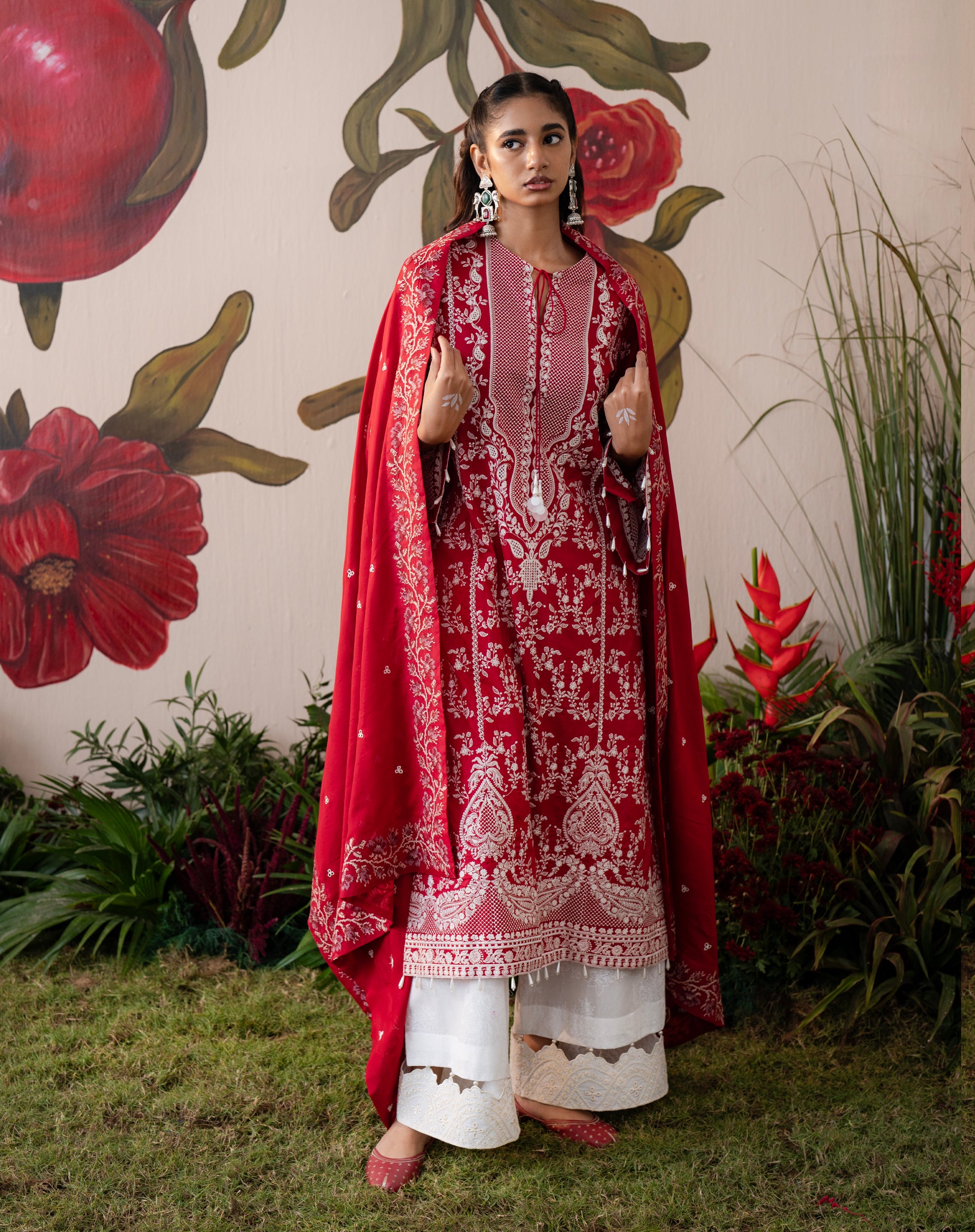 Gulnaar Lawn Kurta Set