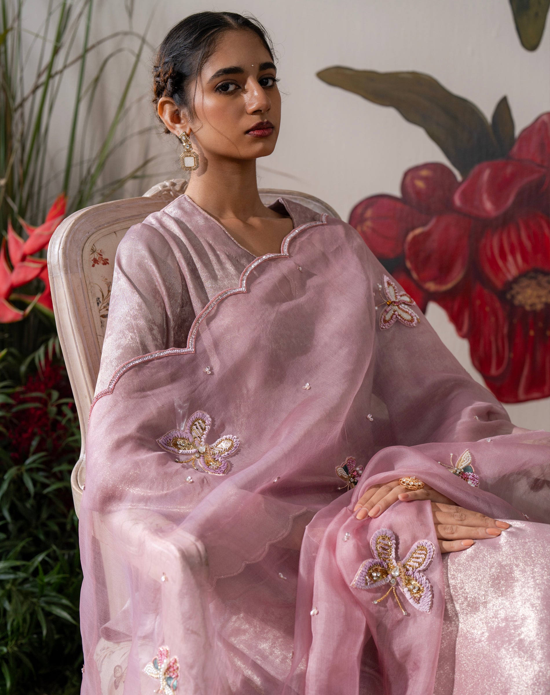 Pari-e-Gul Signature Butterfly Couture Dupatta