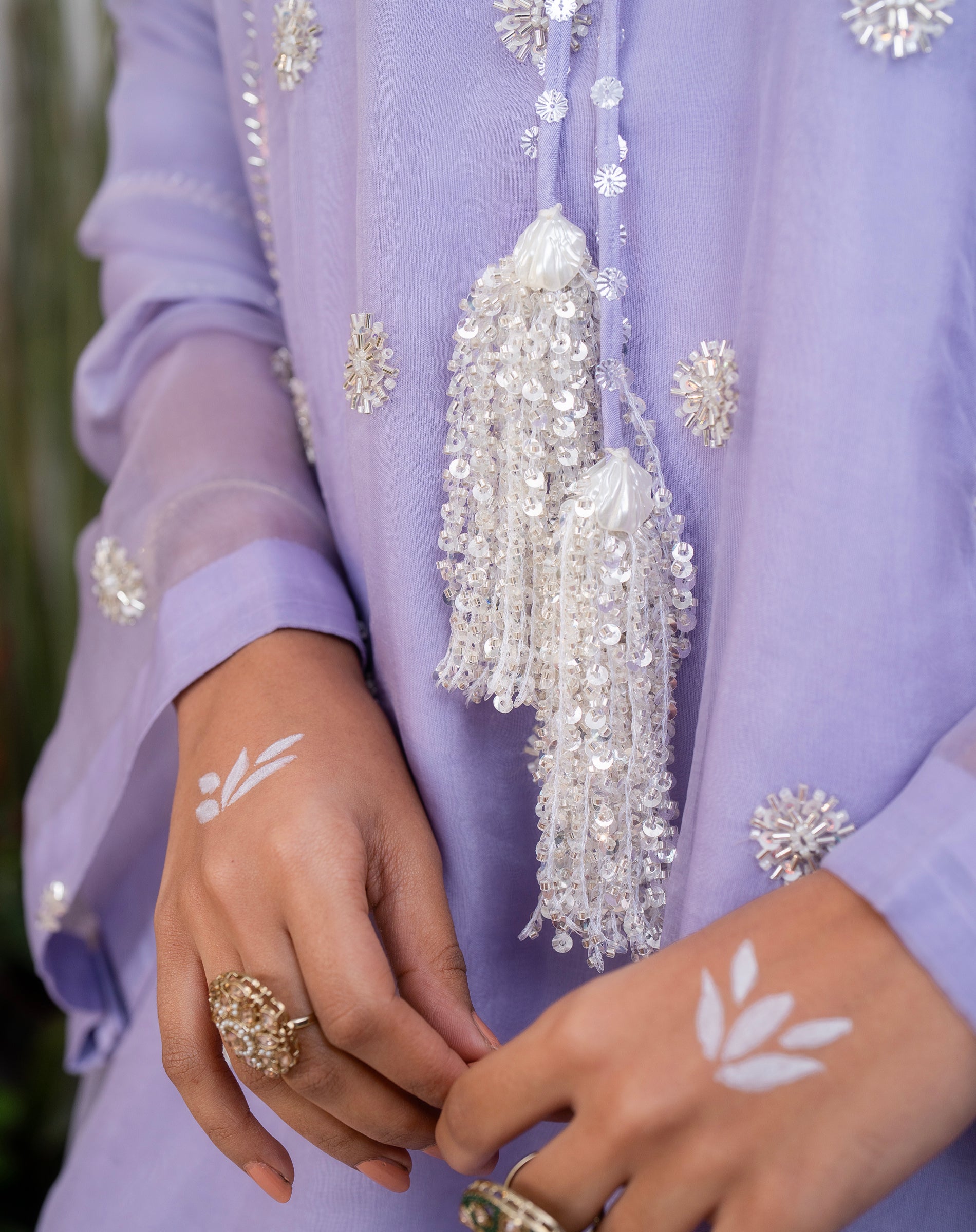 Noor-e-Booti Kurta set - Lavender