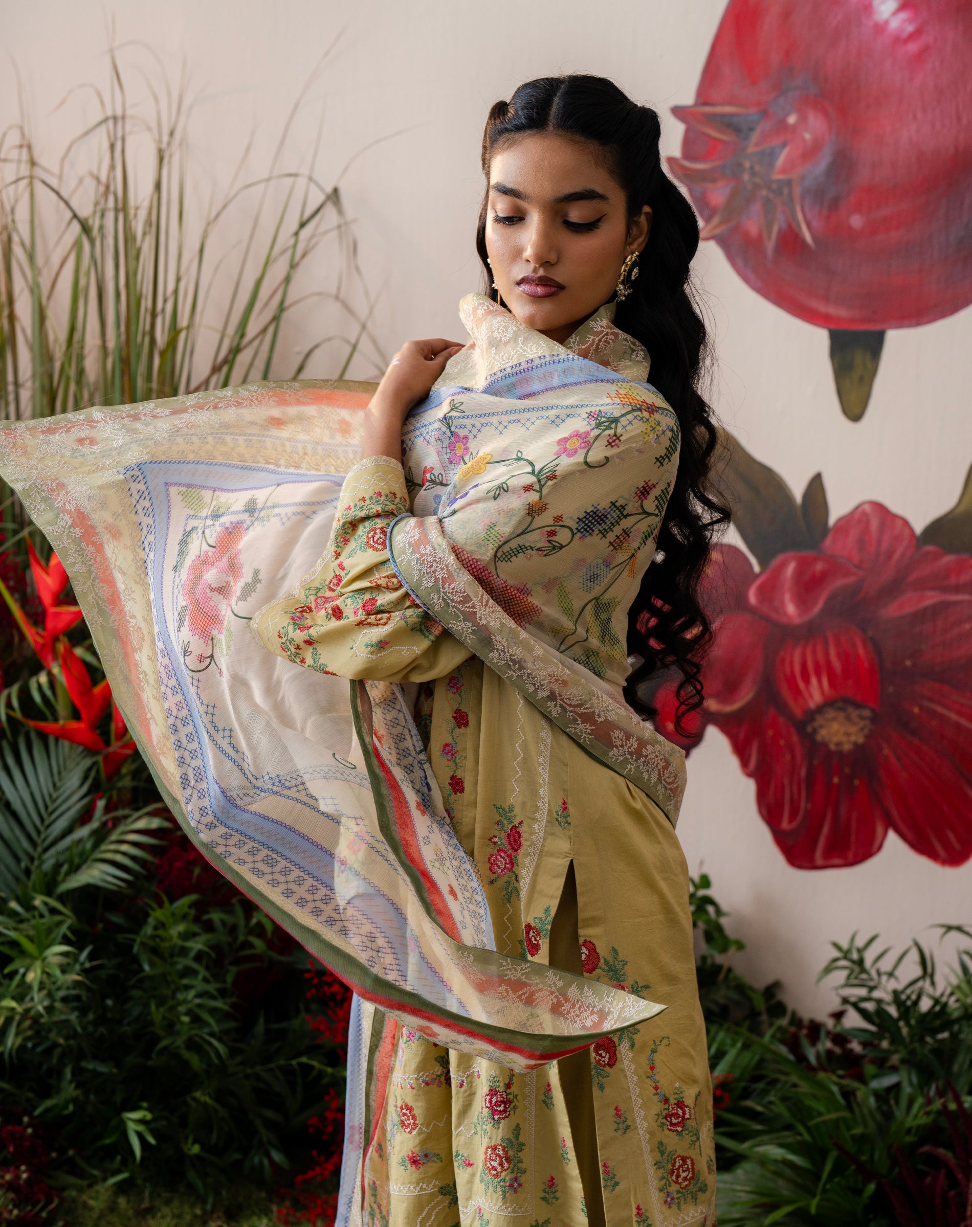 Basanti Phool Lawn Set
