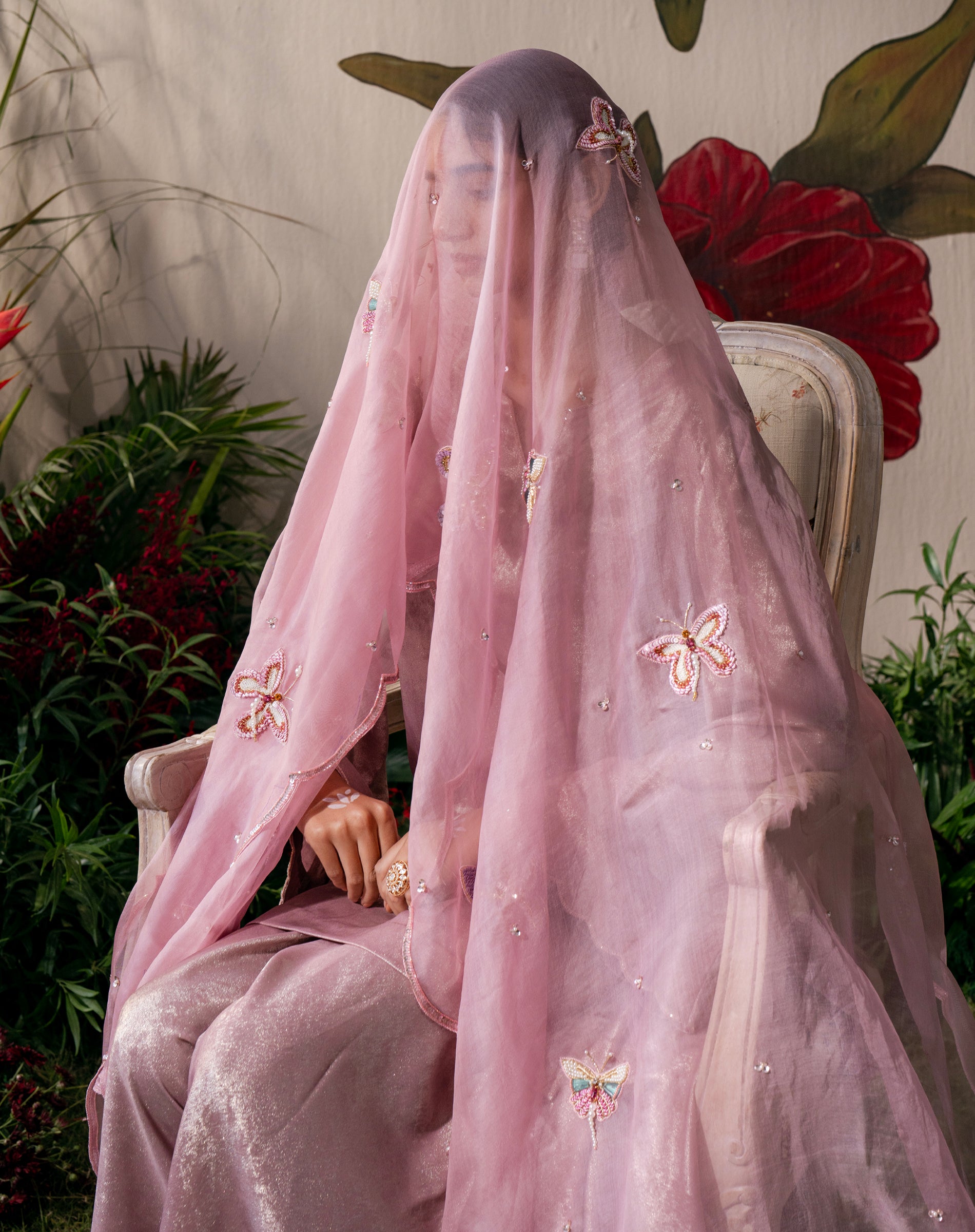 Pari-e-Gul Signature Butterfly Couture Dupatta