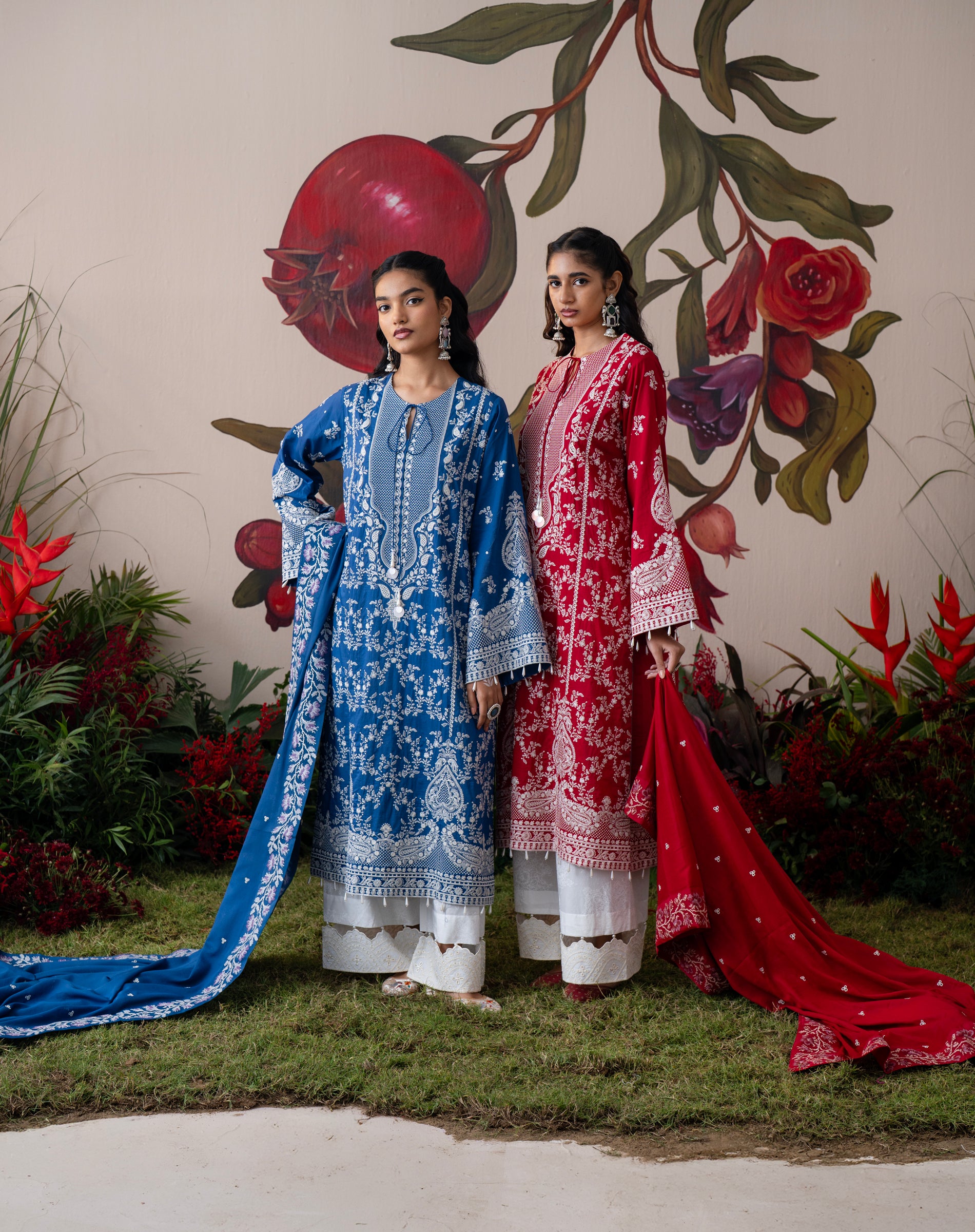 Gulnaar Lawn Kurta Set