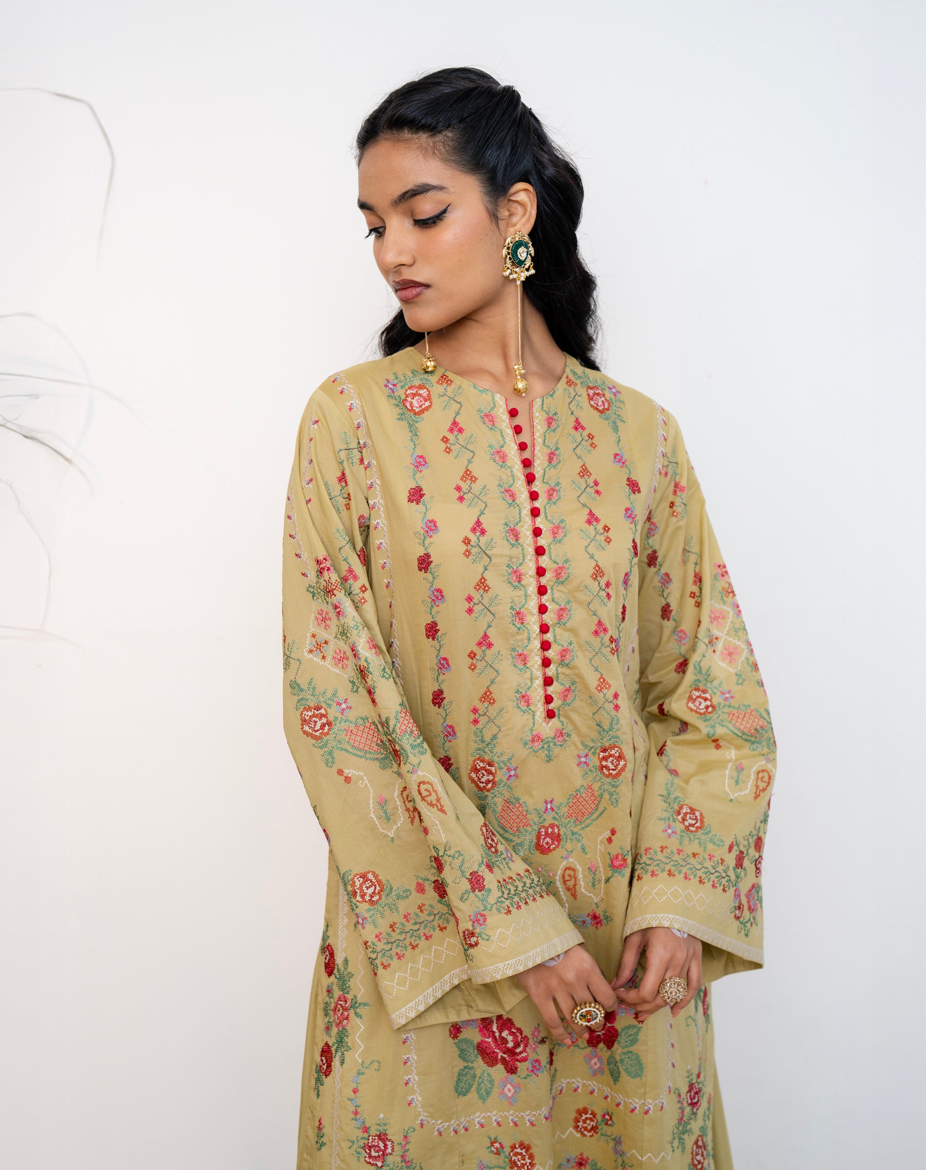 Basanti Phool Lawn Set