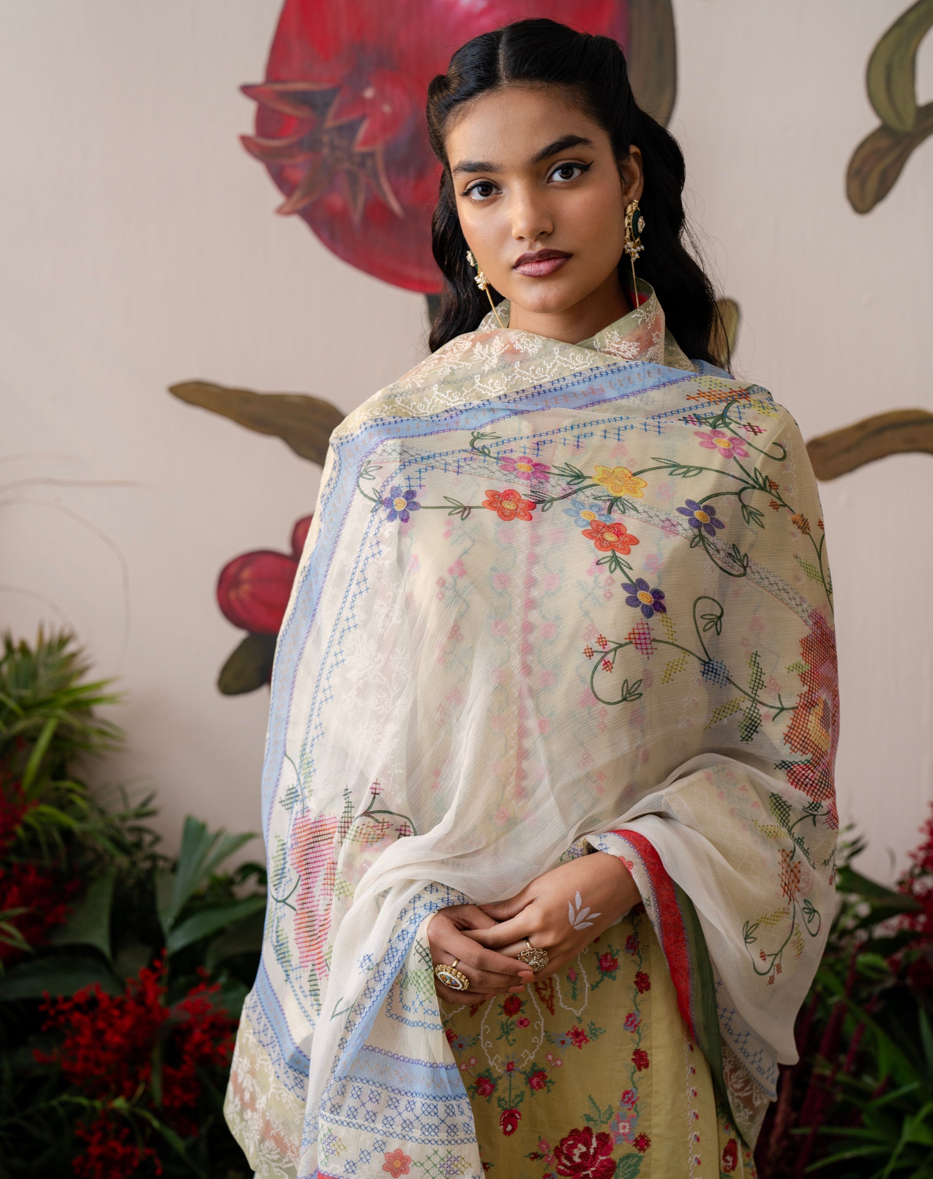 Basanti Phool Lawn Set