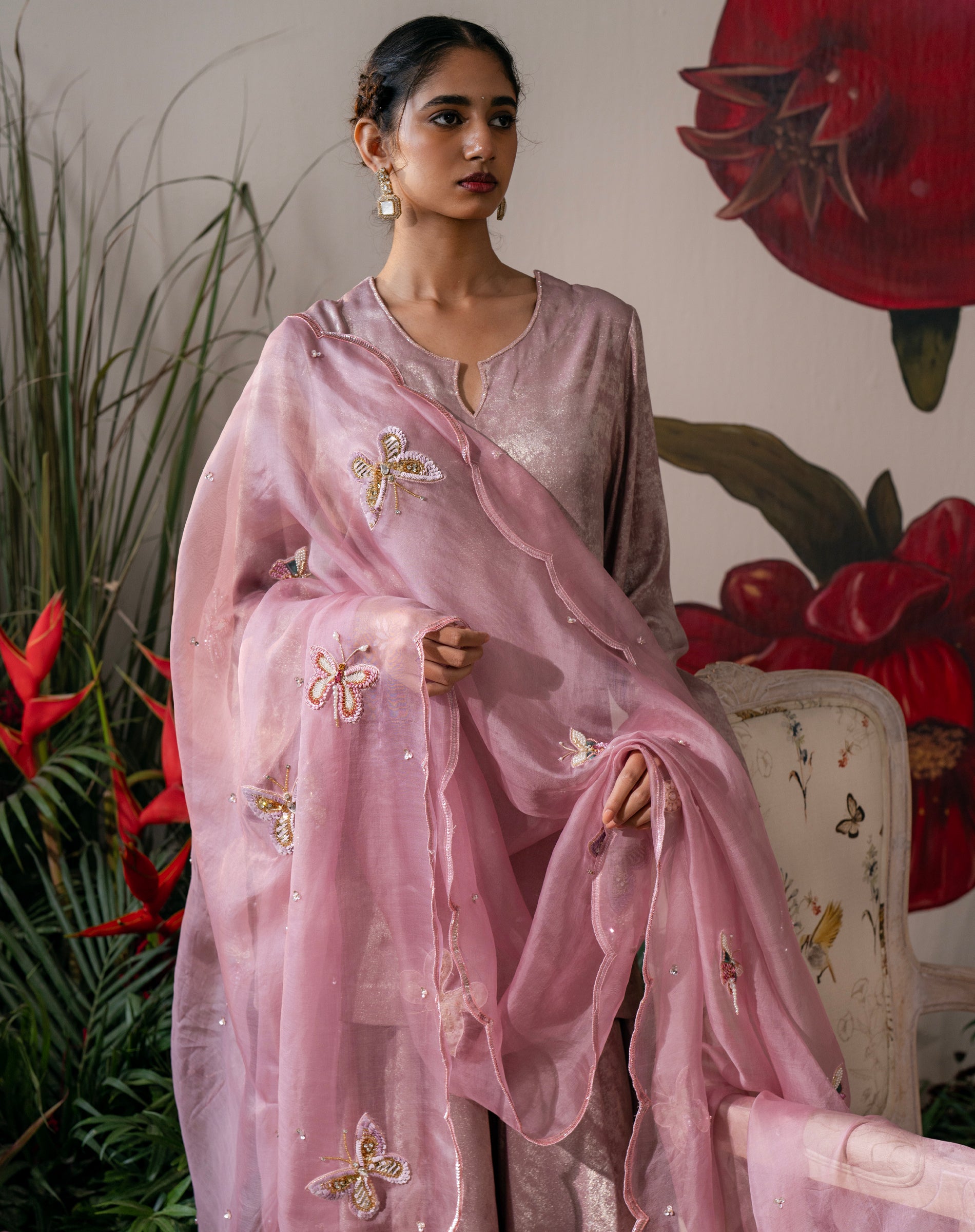 Pari-e-Gul Signature Butterfly Couture Dupatta